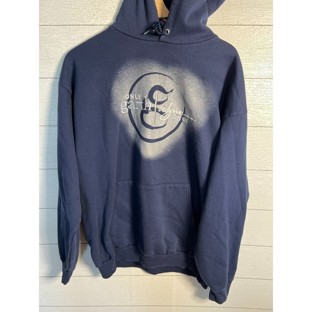Vintage Garth Brooks Only Garth Tour Hoodie Mens XL Champion Navy Wynn Las Vegas